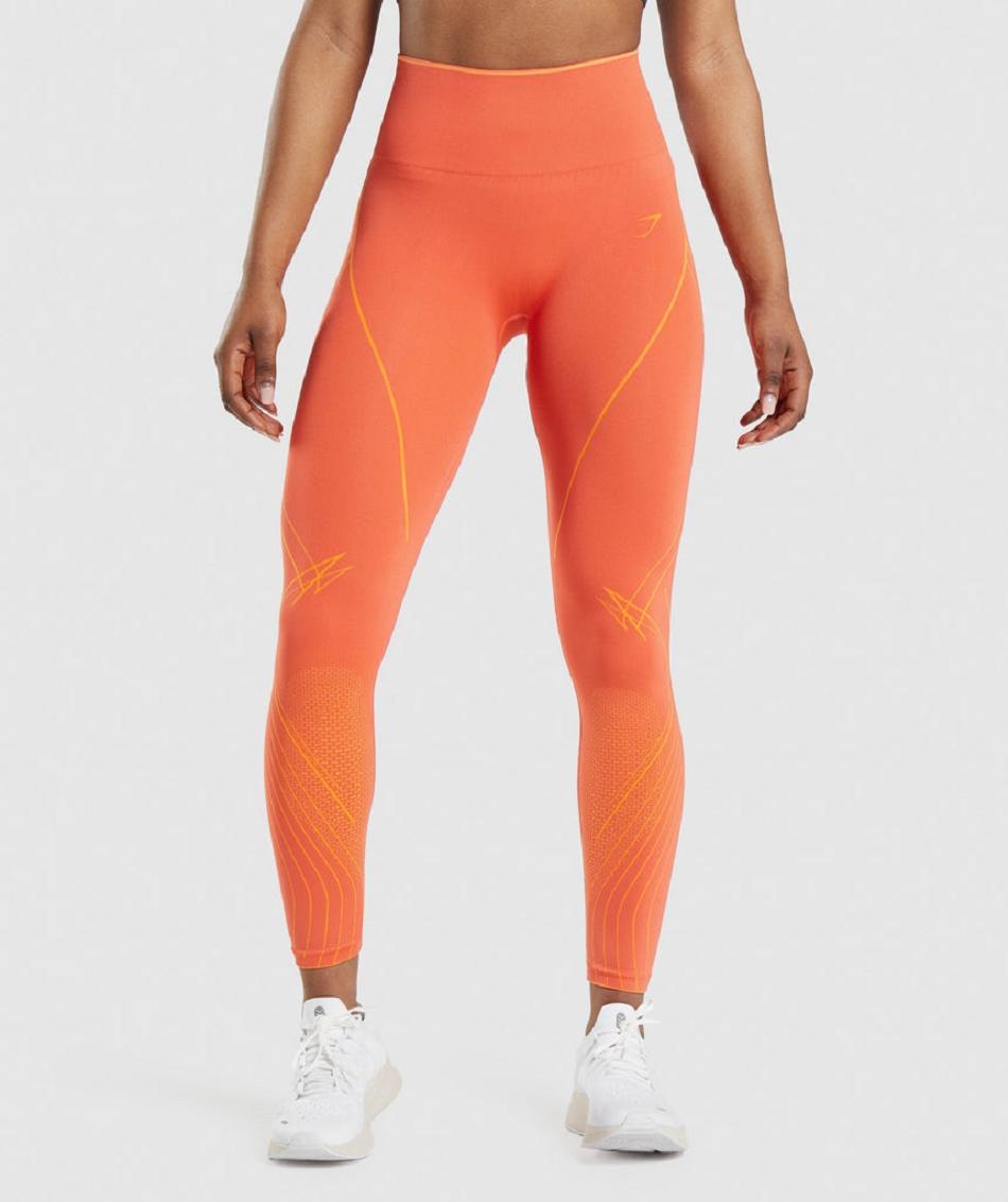 Gymshark Apex Seamless High Rise Ženske Tajice Narančaste Boje Marelice Narančaste | HR 4051HAP